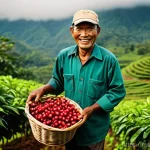Home 15 브랜드 저널리즘 - **Prompt:** A heartwarming and authentic scene of a seasoned Malaysian coffee farmer, with sun-kisse...