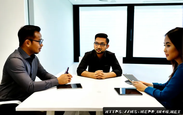 브랜드 커뮤니케이션 - Photorealistic Malaysian brand communication meeting in a bright modern Kuala Lumpur office, diverse...